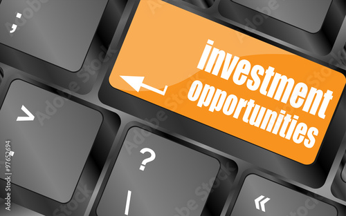 invest or investing concepts, with a message on enter key or keyboard., vector illustration