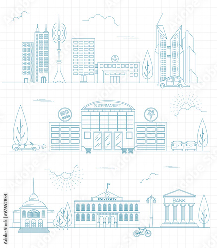 Great city map creator. Outline version. House constructor. Hous