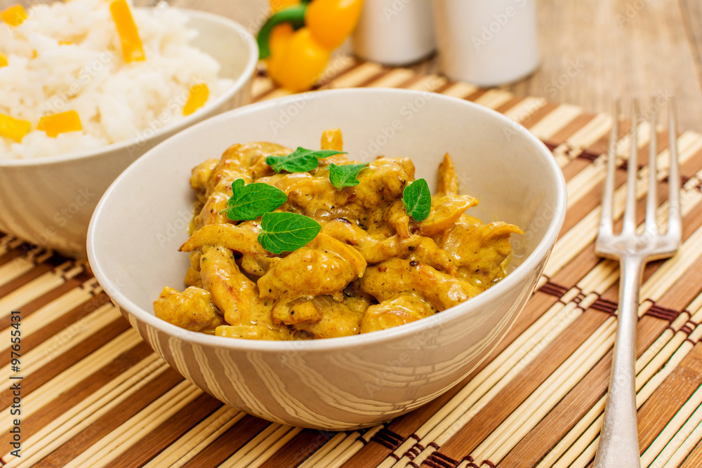 Chicken curry with rice Chicken curry with rice