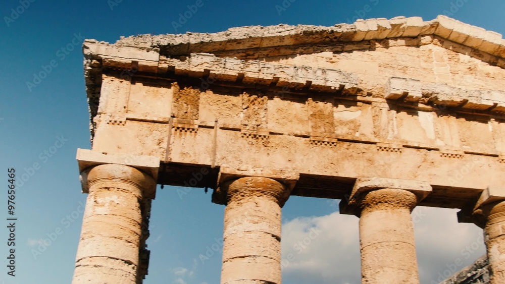 Pan shot of Segesta Greek temple in Sicily. Italy
Pan shot of Segesta Greek temple in Sicily. Italy