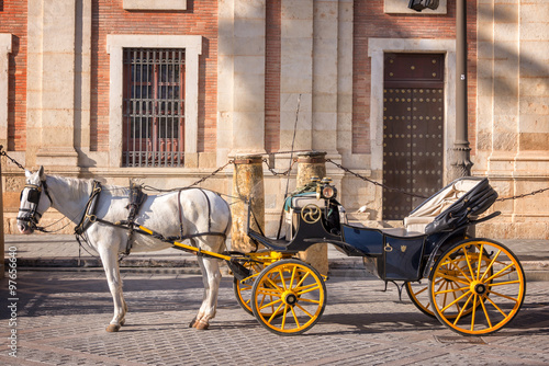 Horse carriage in Seville, Andalusia, Spain