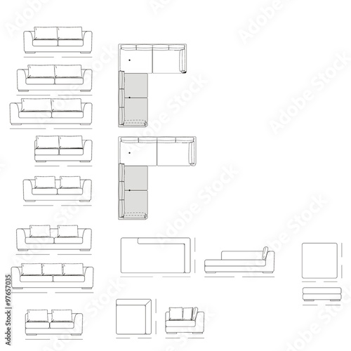 Outline Illustration of the Couch