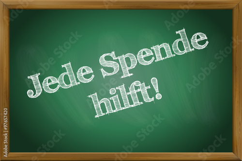 Flüchtlinge willkommen / Hilfe für Flüchtlinge / Kreideschrift auf Tafel