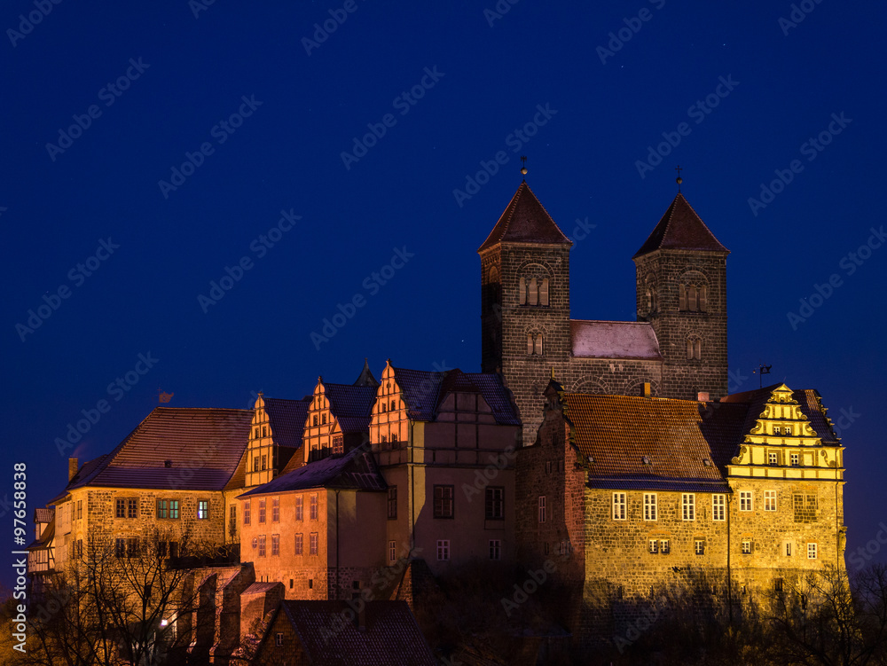 Schloss in Quedlinburg im Winter