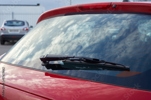 Valokuva The red car rear wipers