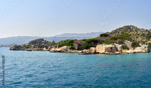 Beach in Turkey. Kemer