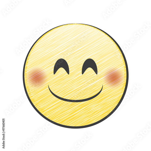 Lächelndes Gesicht mit lächelnden Augen