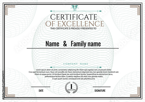 classic vintage style certificate template vector illustration