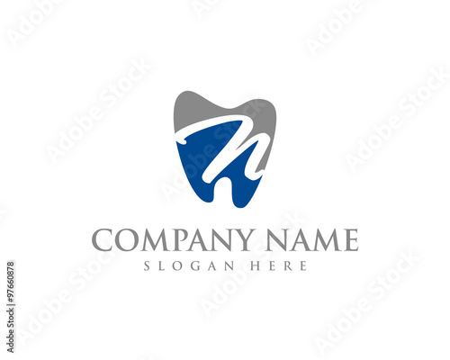 Tooth and N Letter Logo Icon