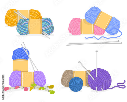  Vector of a yarn,  Knitting Materials