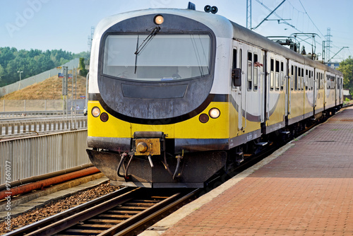 Train on the platform