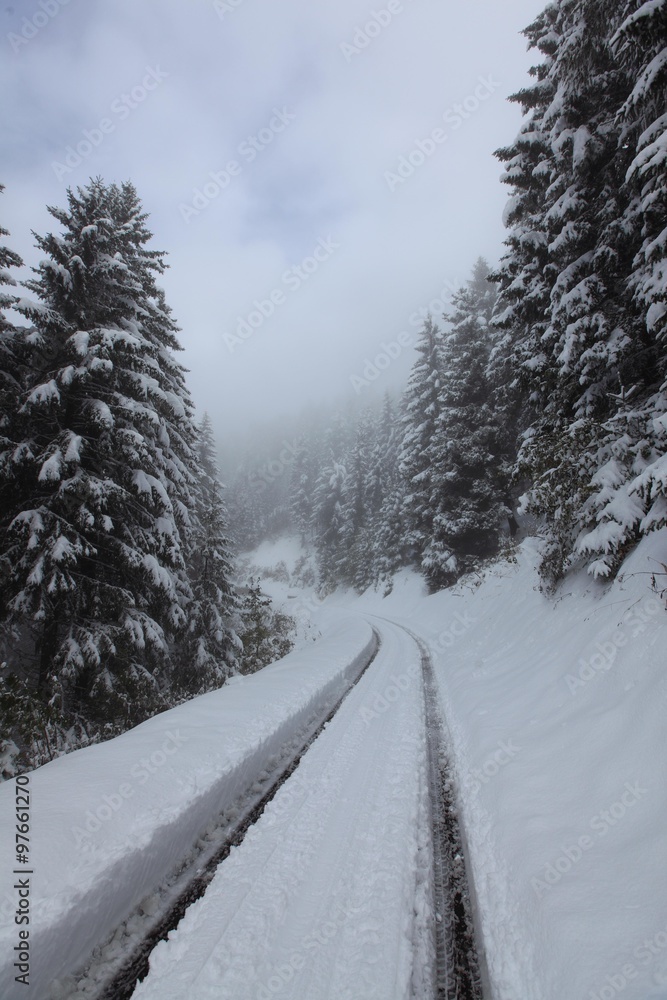 Winter landscape in Swiss Alps. Switzerland, ski resort Winter landscape in Swiss Alps. Switzerland, ski resort