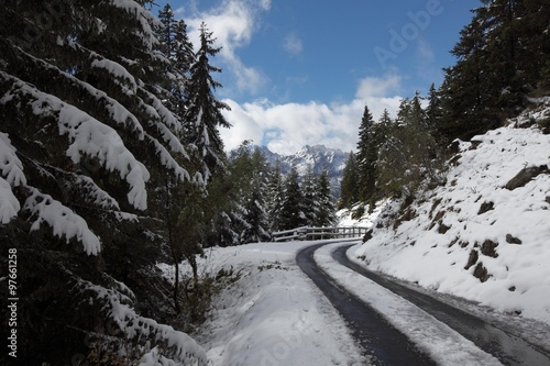 Winter landscape in Swiss Alps. Switzerland,   ski resort