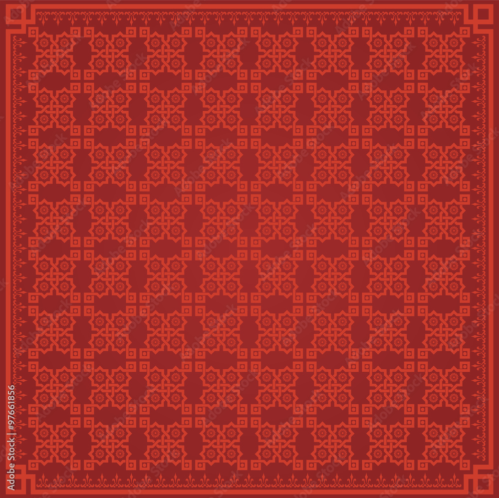 Vector red background with patterns