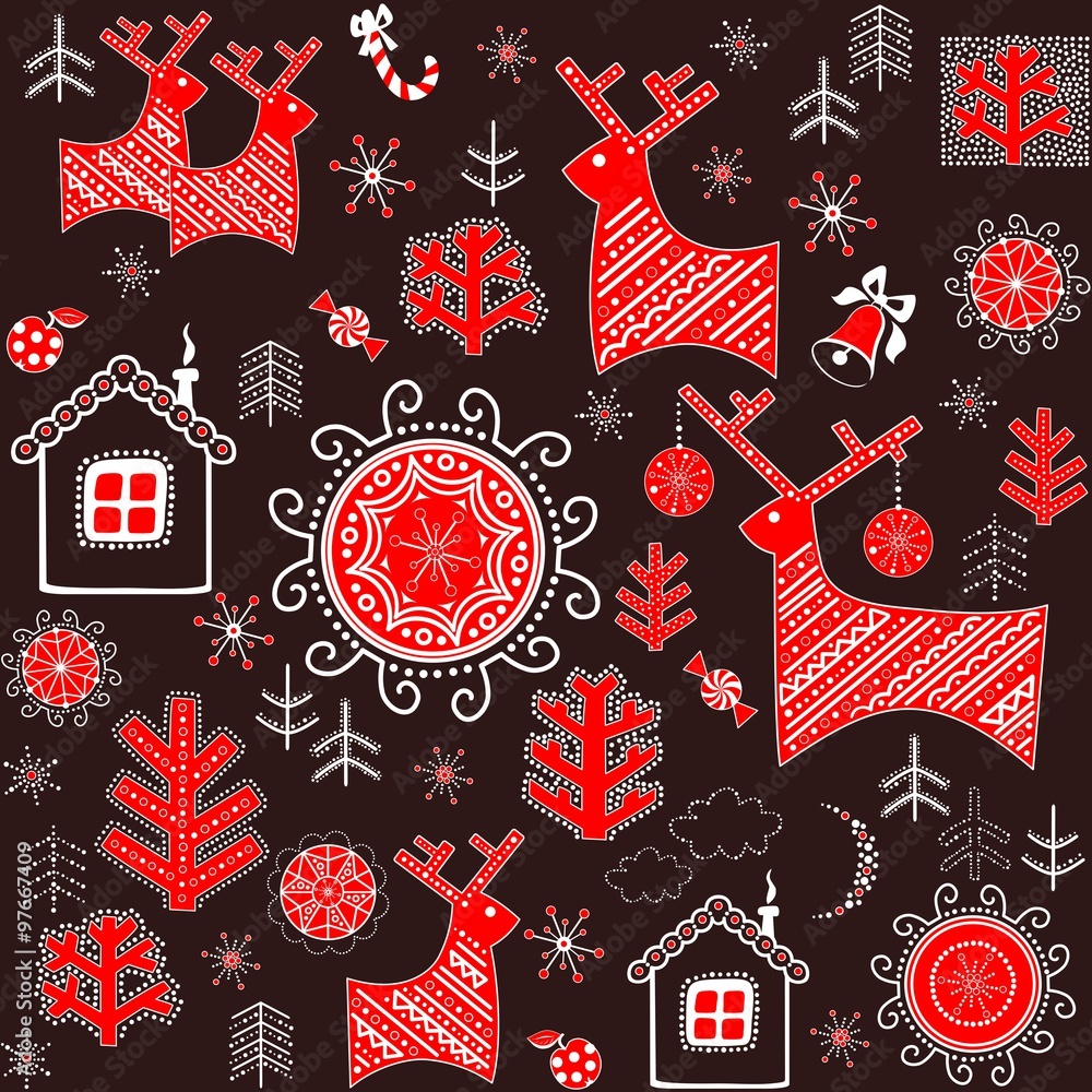 Winter retro wrapper with abstract pattern Winter retro wrapper with abstract pattern