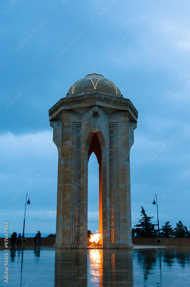 Naklejka premium Night view of the Baku city