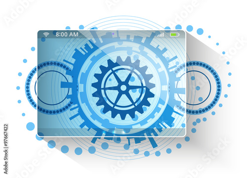 Abstract blue technology background