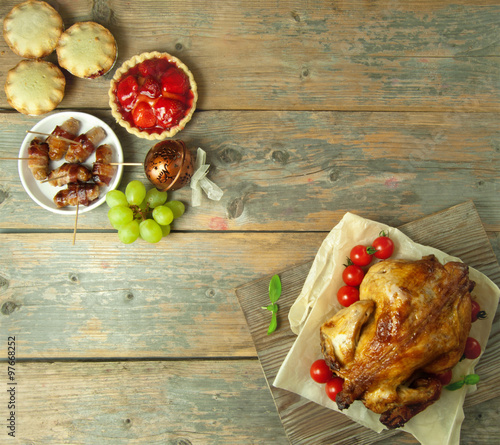 Christmas meal background