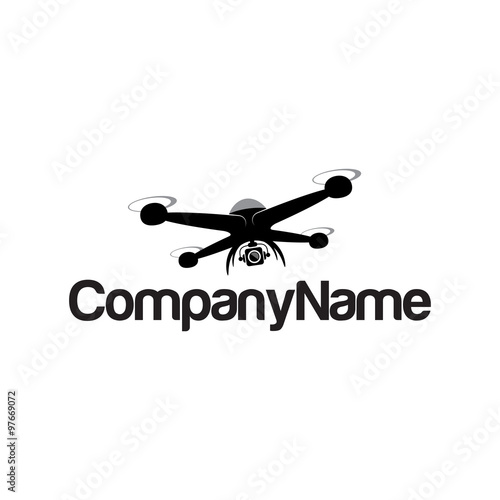 drone vector logo icon
