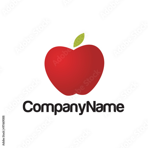 red apple vector logo icon