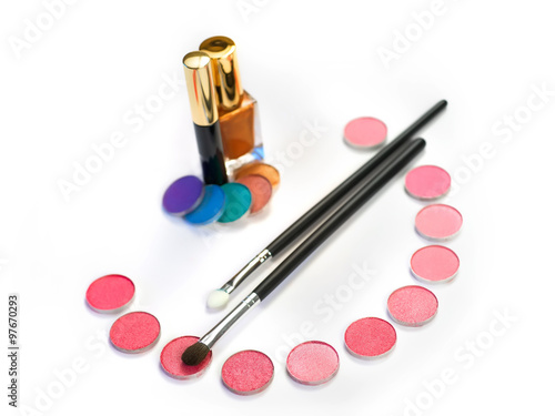 Still life with eye shadows