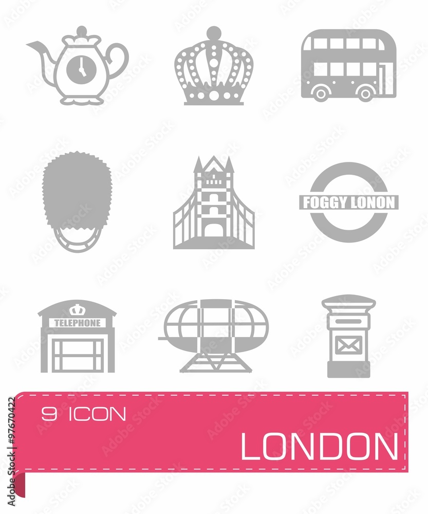 Vector London icon set