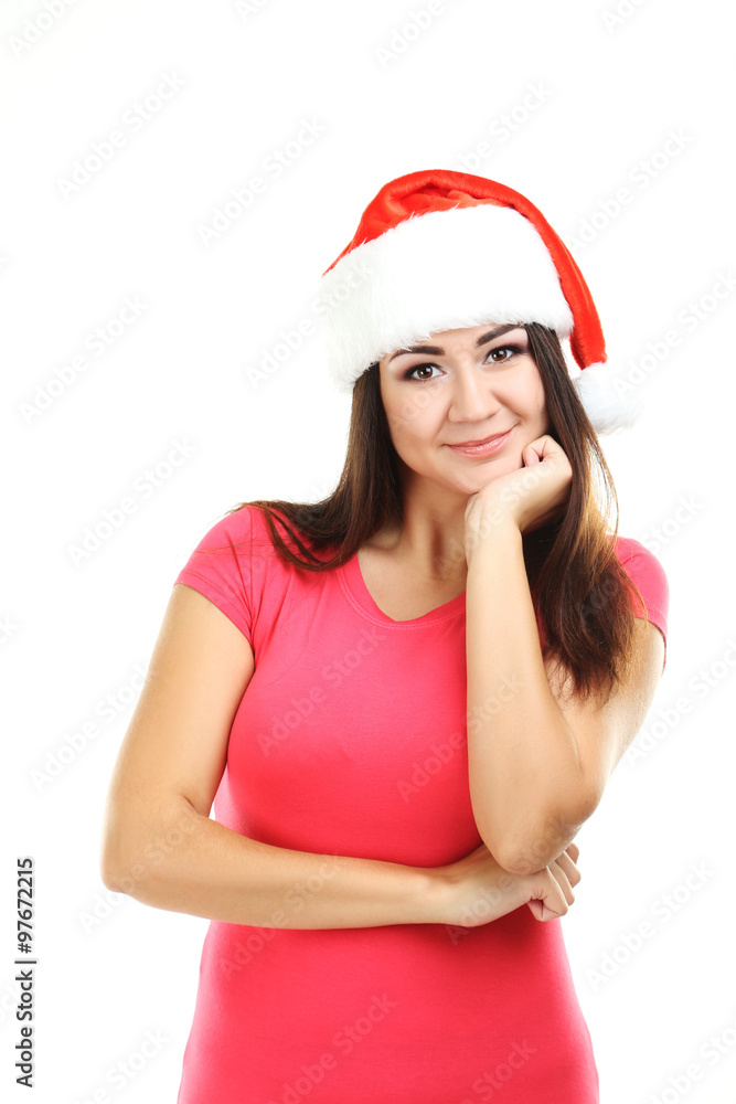 Portrait of a young girl on a white background Portrait of a young girl on a white background