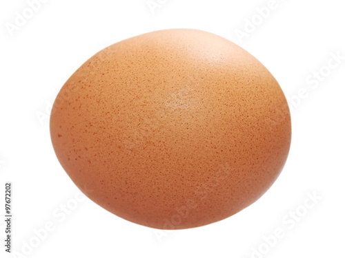close up of egg isolated on white background, with clipping path