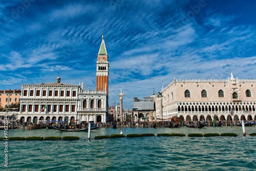 View of St Marks Square and Campanile in Venice