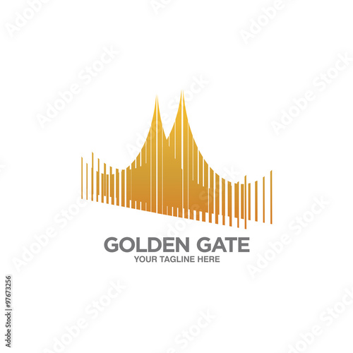 Golden Gate Bridge City logo Icon