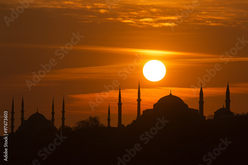 Hagia Sophia mosque & The Blue Mosque istanbul Turkey