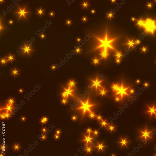 Seamless gold shining stars