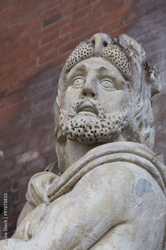 Ancient marble sculpture of a famous Italian cities Ancient marble sculpture of a famous Italian cities