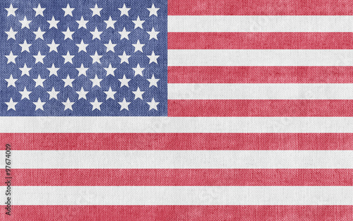 Flag of the United States of America - textured vintage look 