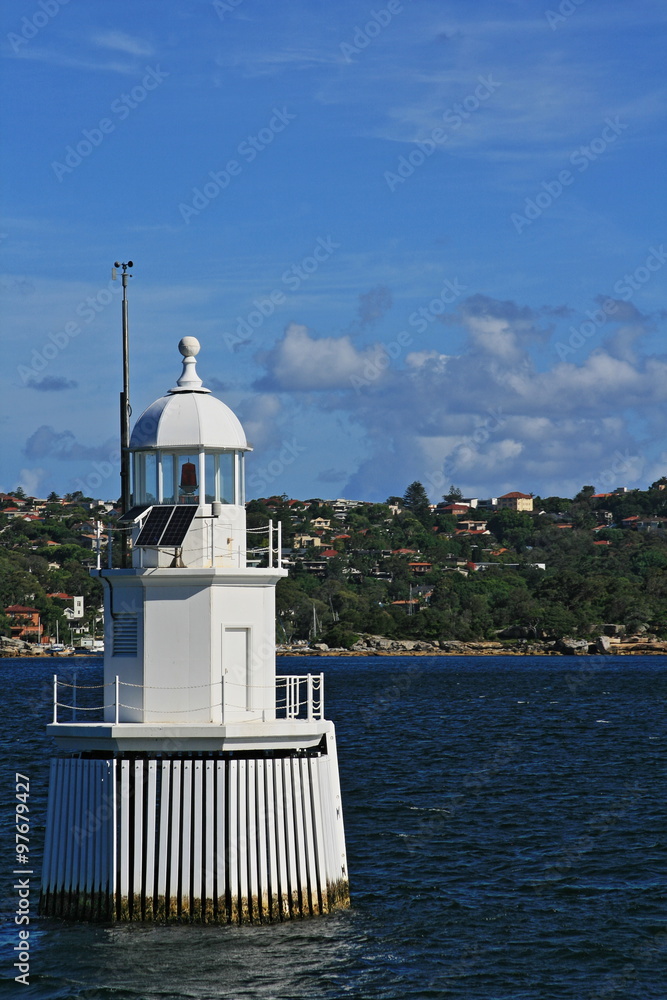 Small lighthouse in Sydney Harbor Australia