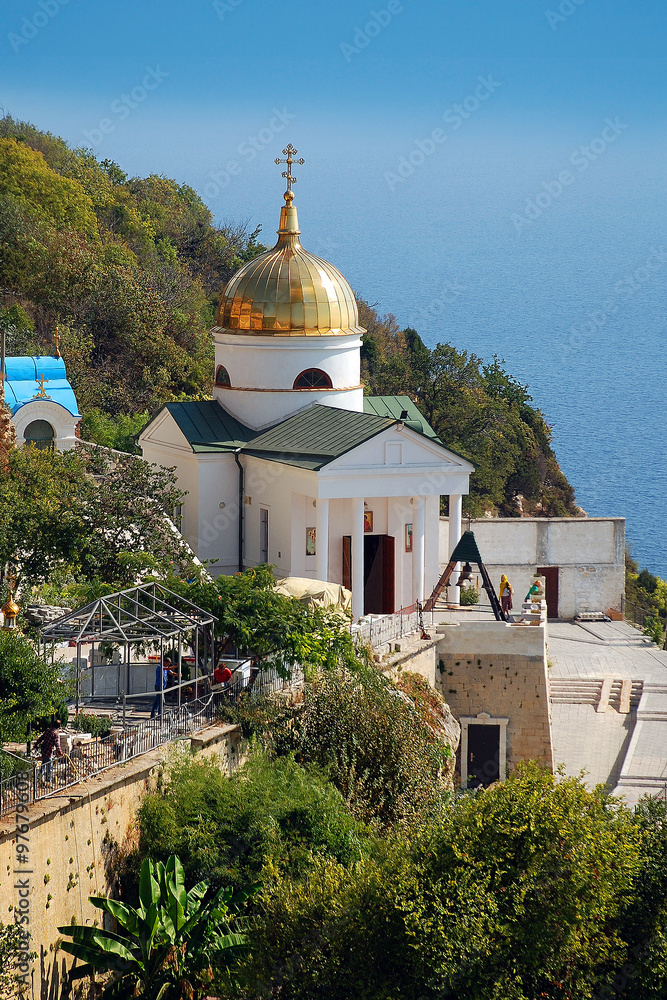 Crimea. Orthodox St. George Monastery by the Black Sea