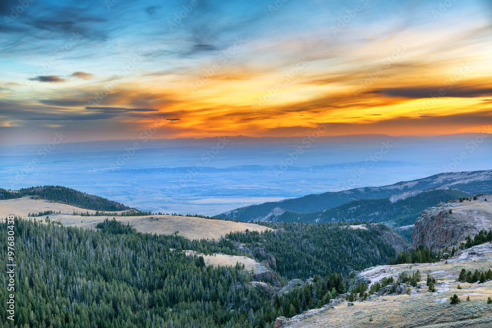 Sunset from the Bighorn Mountains