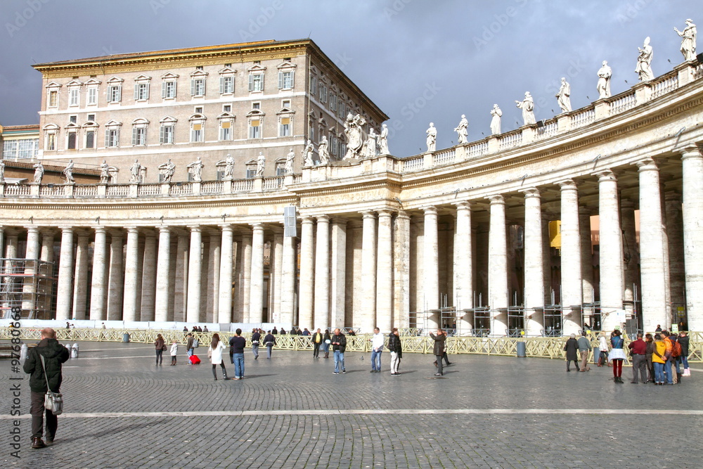 The collonade around the St. Peter's square