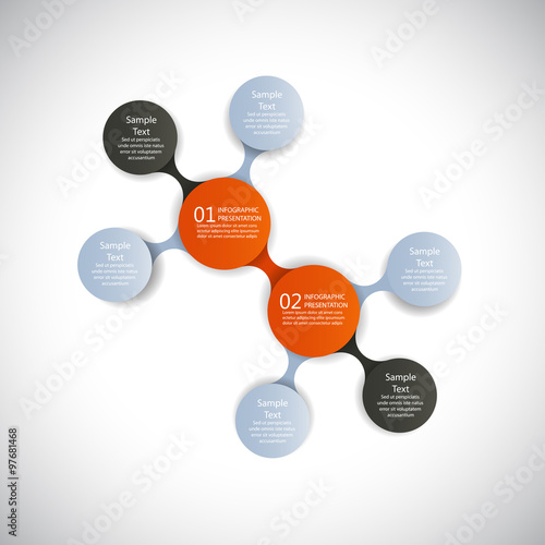 vector infographics metaball round diagram template for business presentations