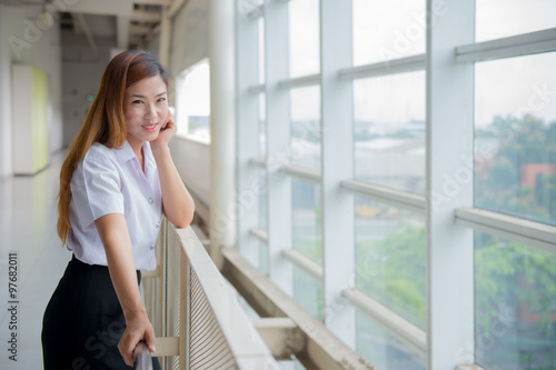young attractive asian girl in a uniform of university ,Cute sc Free Download young attractive asian girl in a uniform of university ,Cute sc - GFXLoad