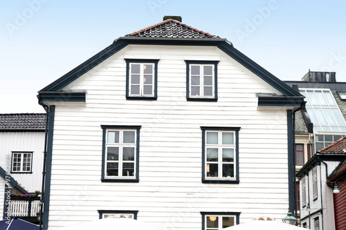 Wooden houses in Gamle Stavanger, Rogaland County, Norway.