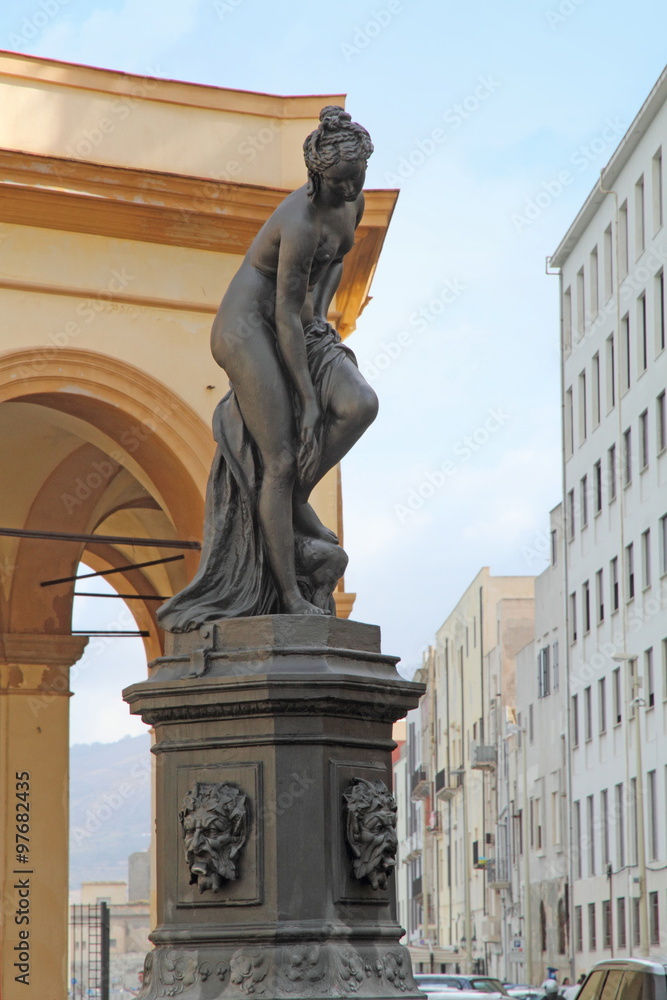 Statue at Mercato del pesce,Trapani,Sicily,Italy