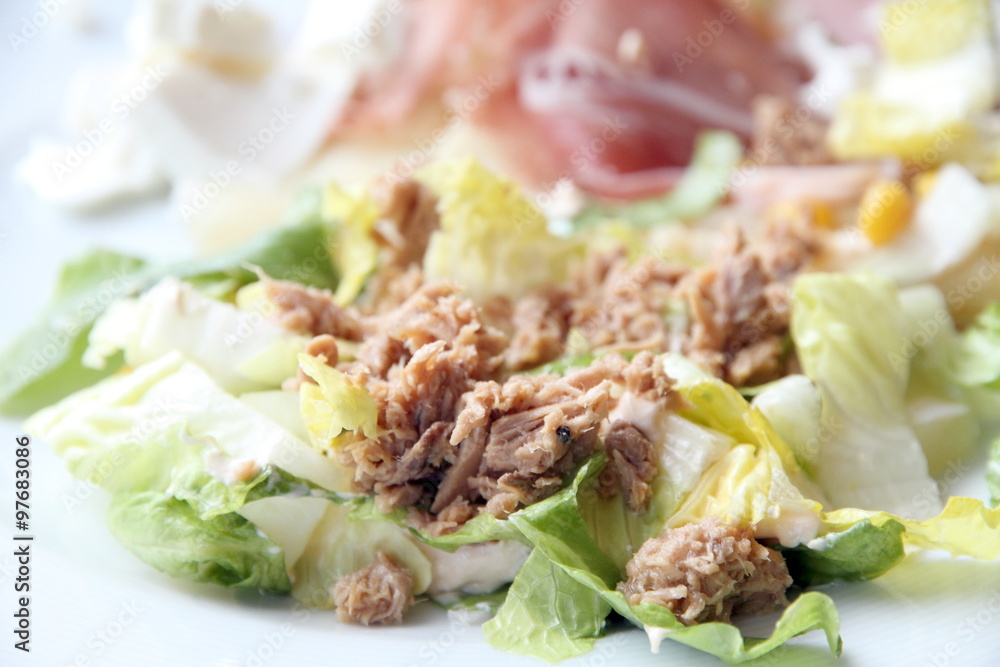 Tunna salad on plate Tunna salad on plate