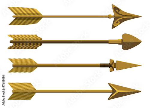 Set of decorative arrows. Vector illustration.