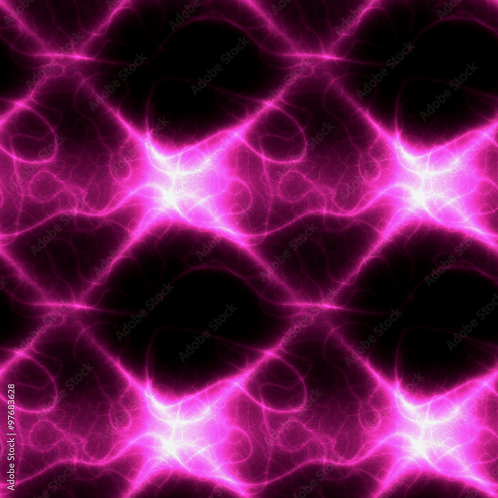 Abstract seamless dark pattern with glowing lines and electric arc