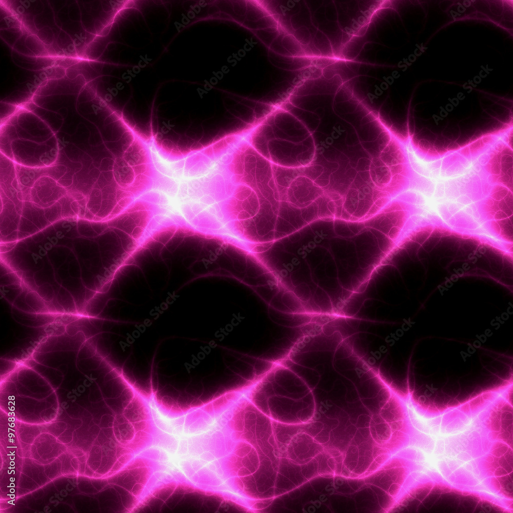 Abstract seamless dark pattern with glowing lines and electric arc Abstract seamless dark pattern with glowing lines and electric arc