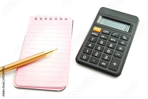 Wallpaper Mural notepad, pen and calculator Torontodigital.ca