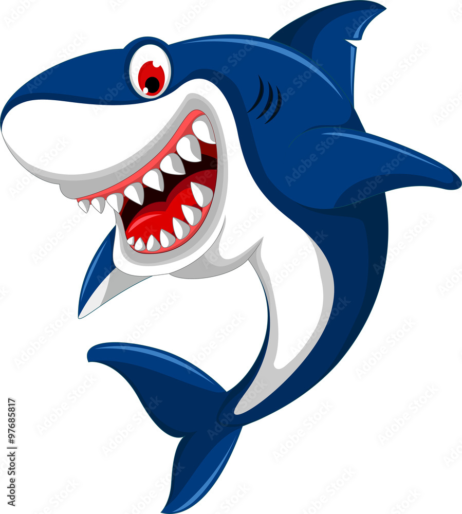 Obraz premium cute angry shark