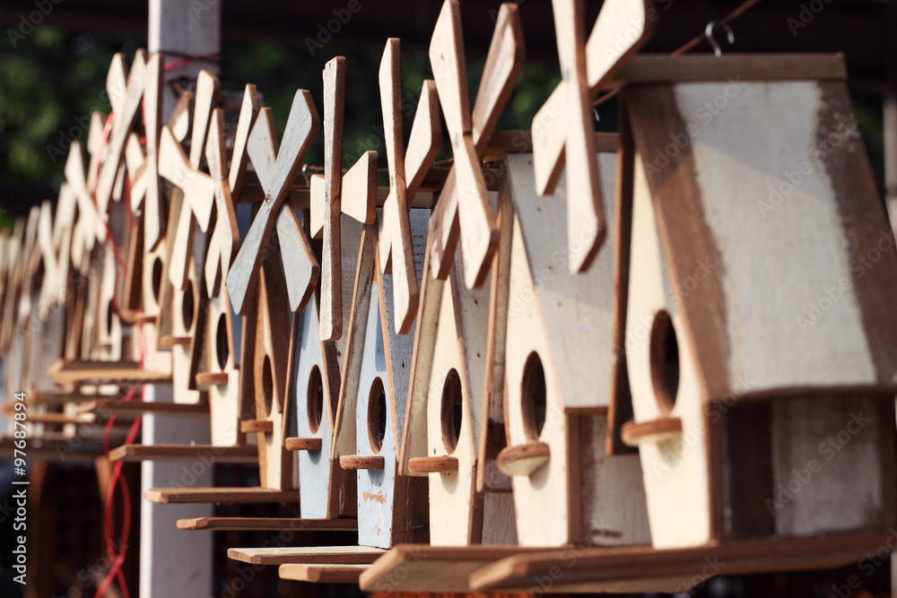wooden bird house wooden bird house