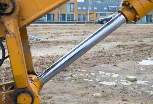 Quadro em tela excavator closeup